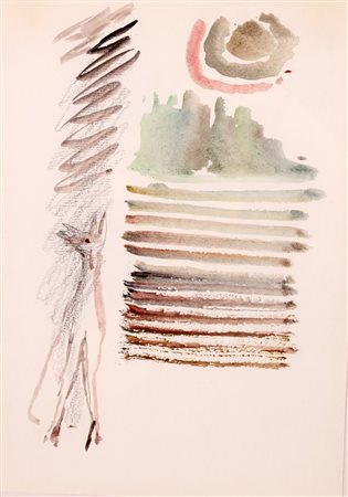 MELOTTI FAUSTO (1901 - 1986) Senza titolo. 1983. Tecnica mista su carta. Cm...