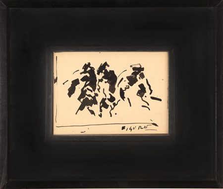 VEDOVA EMILIO (1919 - 2006) Figure. 1957. China su carta. Cm 20,00 x 15,00....