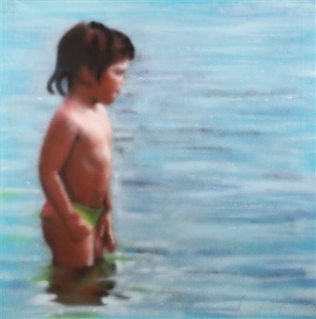 MONTEMANNI LEONARDO (n. 1971) Alice. 2007. Spray su tela. Cm 105,00 x 105,00....