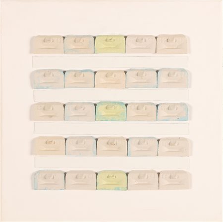 ALICA Alignement. Tecnica mista e applicazioni su tela. Cm 40,00 x 40,00. Al...