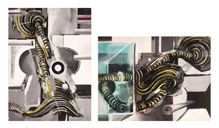 RAMBELLI AMILCARE (1924 - 1976) Lotto composto da n.2 opere. Senza titolo....