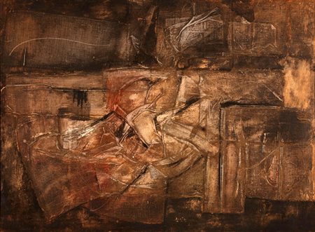 CANONICO FELICE (1922 - 1997) Senza titolo. Tecnica mista su tavola. Cm 83,00...