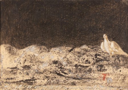 BARNI ROBERTO (n. 1939) Senza titolo. 1981. Tecnica mista su tavola. Cm 50,00...