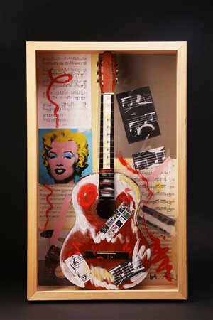 CHIARI GIUSEPPE (1926 - 2007) Chitarra. strumento su tavola. Cm 65,00 x...