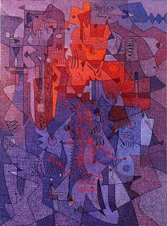 BALSAMO VINCENZO (n. 1935) Senza titolo. 2005. Olio su tela . Cm 50,00 x...