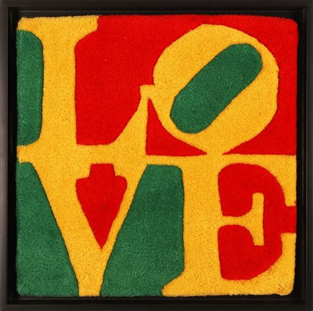 INDIANA ROBERT (n. 1928) Summer - Love. Tappeto. Cm 39,00 x 39,00. N.273. Al...