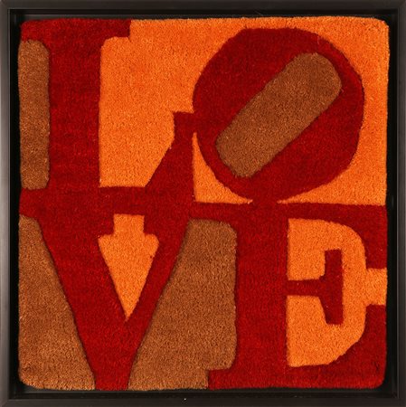 INDIANA ROBERT (n. 1928) Fall - Love. Tappeto. Cm 39,00 x 39,00. N. 274. Al...
