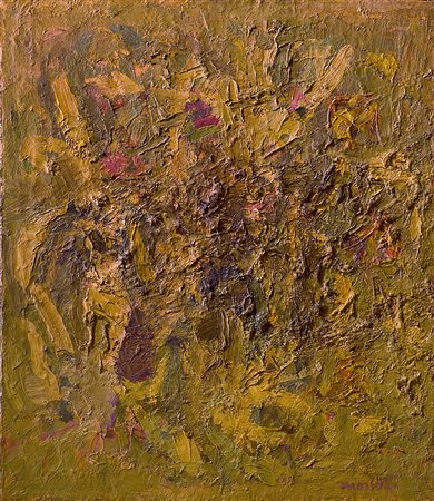Ennio Morlotti (Lecco 1910 - Milano 1992)"Foglie secche (sterpi)" 1955olio su...