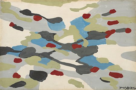 Giulio Turcato (Mantova 1912 - Roma 1995)"Composizione" 1957 ca.olio su...