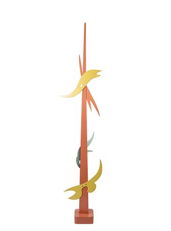 Giulio Turcato (Mantova 1912 - Roma 1995)"Senza titolo" scultura in legno...