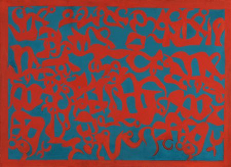 Carla Accardi (Trapani 1924 - Roma 2014)"Turcheserosso" 1970tempera su telacm...