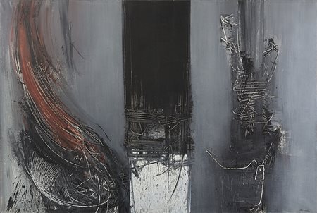 Emilio Scanavino (Genova 1922 - Milano 1986)"IL TRIONFO DELLA MORTE" 1961olio...