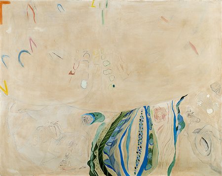 Gastone Novelli (Vienna 1925 - Milano 1968)"Vegetazione sotterranea" 1965olio...