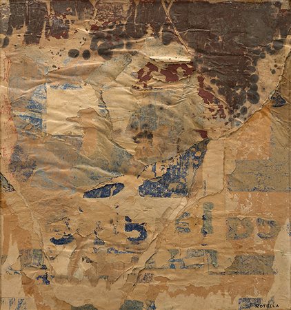 Mimmo Rotella (Catanzaro 1918 - Milano 2006)"Senza titolo" décollage su...