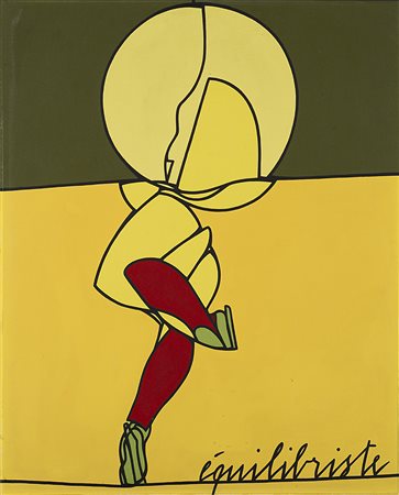 Valerio Adami (Bologna 1935)"Equilibriste" 1976acrilico su telacm...