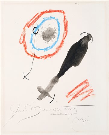 Joan Mirò (Barcellona 1893 - Palma Di Maiorca 1983)"Senza titolo" 1963tecnica...