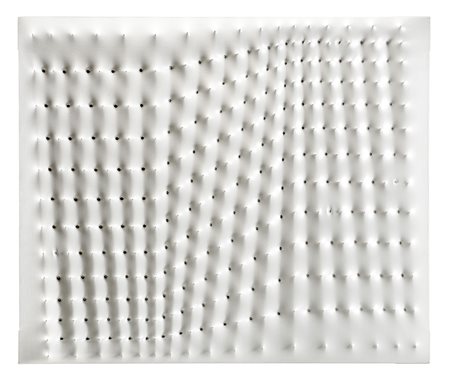 Enrico Castellani (Castelmassa 1930 - Celleno 2017)"Superficie bianca - 2-...