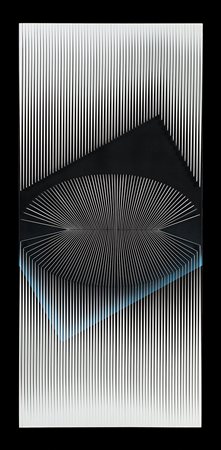 Alberto Biasi (Padova 1937)"Un giorno di pioggia un barattolo sull'acqua"...