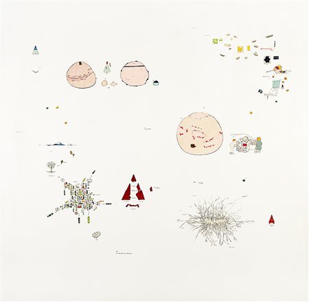 Gianfranco Baruchello (Livorno 1924)"Oncle Dugongo et le général Sigmund"...