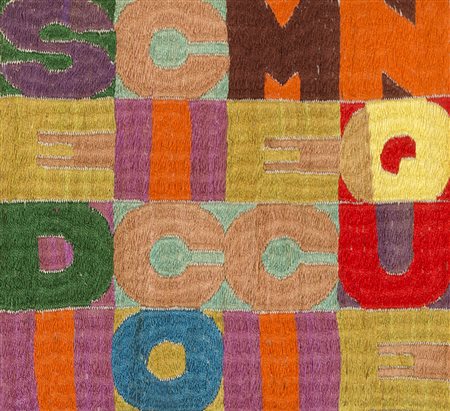 Alighiero Boetti (Torino 1940 - Roma 1994)"Sedici come cinque" 1979ricamo su...
