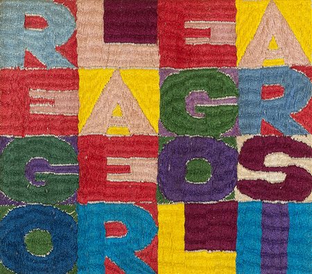Alighiero Boetti (Torino 1940 - Roma 1994)"Regola e regolarsi" 1979ricamo su...