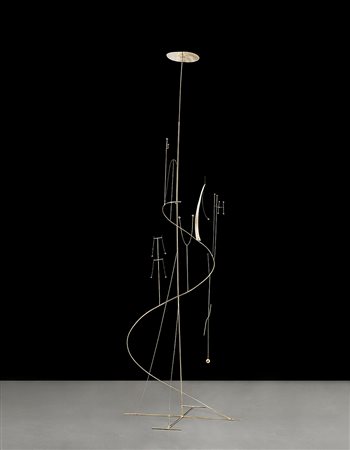 Fausto Melotti (Rovereto 1901 - Milano 1986)"Spirale" 1971scultura in ottoneh...