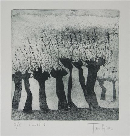 AIME TINO Cuneo 1931 "I Murè" 1978, cartella composta da quattro incisioni...
