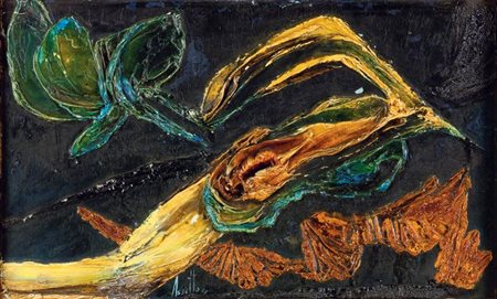 ASSETTO FRANCO Torino 1911 - 1991 USA "Senza titolo" 1957 30x50 olio su tela...