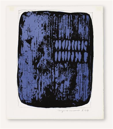 AZUMA KENJIRO Yamagata 1926- "Senza titolo" 1966 30x25 litografia es.: 48/70...