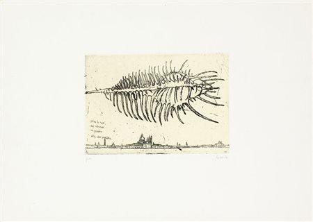 BIASION RENZO Treviso 1914 - 1997 Firenze "Oltre le rive..." 1990 11,2x16...