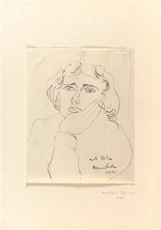 BIGLIONE ANNIBALE Settimo Vittone (TO) 1923 -1981 Pietra Ligure (SV) "Volto"...