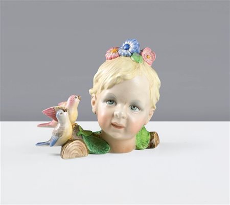 BORIONE LUIGI "Canto di Primavera" 22x19 ceramica dipinta Opera firmata sotto...