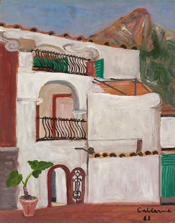 CALIERNO GIOSUE' Caserta 1897 - 1968 Pietra Ligure (SV) "Casa a Positano -...