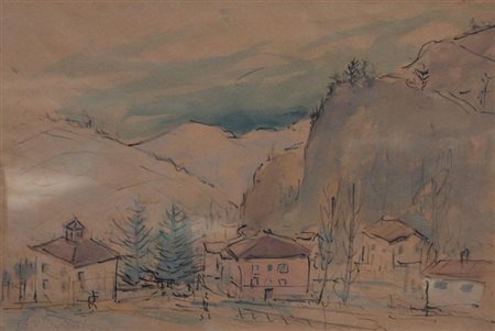 CAMPAGNOLI ADALBERTO Verona 1905 - 1983 Torino "Bardonecchia" 1951 25x38...