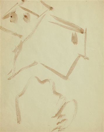 CHICCO RICCARDO Torino 1910 - 1973 "Senza titolo" 26x21 acquarello su carta