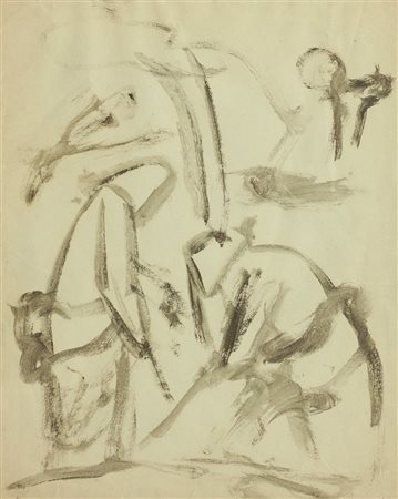 CHICCO RICCARDO Torino 1910 - 1973 "Senza titolo" 26x21 acquarello su carta