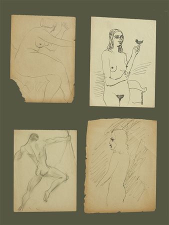 CHICCO RICCARDO Torino 1910 - 1973 "Personaggi" 16,5x12,5; 17x13; 15,5x12;...