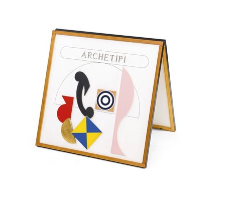 DEL PEZZO LUCIO "Archetipi" cm 71x71 Multiplo in laminato plastico bianco...