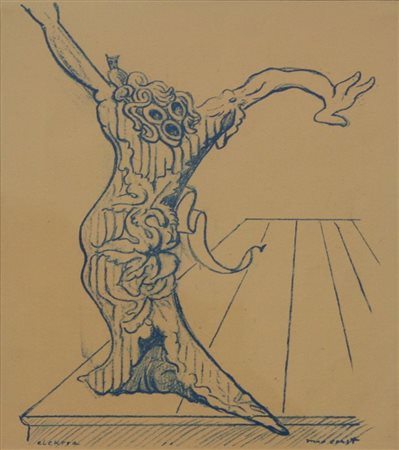 ERNST MAX Bruhl (D) 1891 - 1976 Parigi "Elettra" 31x23,5 litografia a colori...