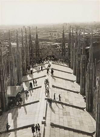 Ottavio Cisventi (XX sec.) Terrazze del Duomo, Aranciata La Vaticana, Milano,...