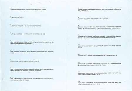 Victor Burgin (1941) Tutte le cose materiali, 1970 Stampa Offset cm 30 x 42...