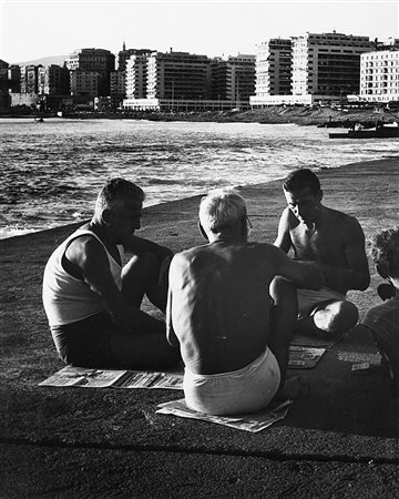 Kurt Blum (1922 - 2005) Partita a carte, anni 1950 Stampa vintage alla...