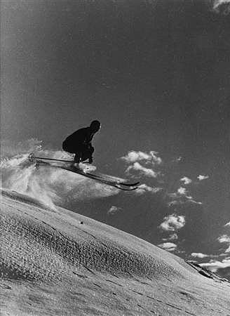 Riccardo Moncalvo (1915 - 2008) Senza titolo, (Sciatore), anni 1950 Stampa...