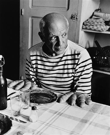 Robert Doisneau (1912 - 1994) Pablo Picasso et les petits pains, 1952 Stampa...