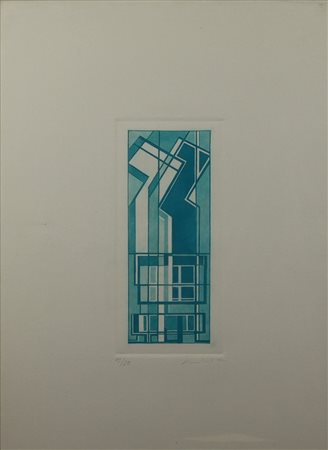 Mario Radice (Como 1898 - Milano 1987) Senza Titolo Dim. 50X35 Acquaforte...