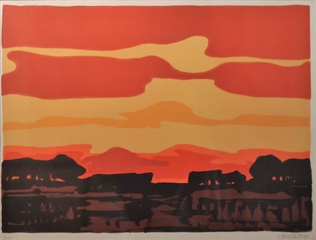 Domenico Cantatore (Ruvo di Puglia 1906 - Parigi 1998) Paesaggio Dim. 45X60...