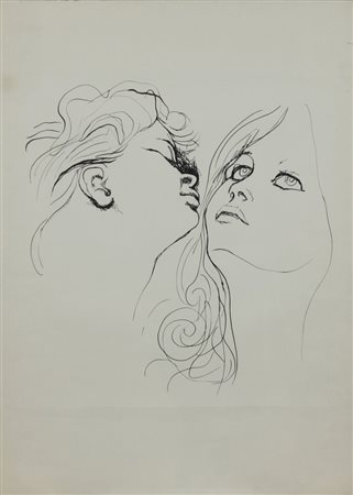 Renato Guttuso (Bagheria 1911 - Roma 1987) Senza Titolo Dim. 50X70...