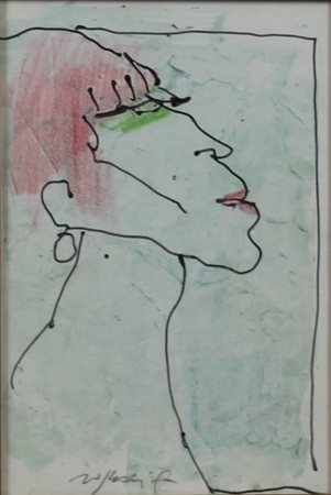 Franco Rognoni (Milano 1913 - Milano 1999) Senza Titolo Dim.29,5x20 Tecnica...