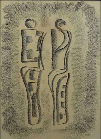 Pippo Oriani (Torino 1909 - Roma 1972) Senza Titolo Anni 30 Dim. 50,5X35,5...