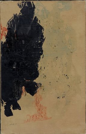 Gianni Dova (Roma 1925 - Pisa 1991) Senza Titolo 1951 Dim.49,5x31,5 Tempera e...